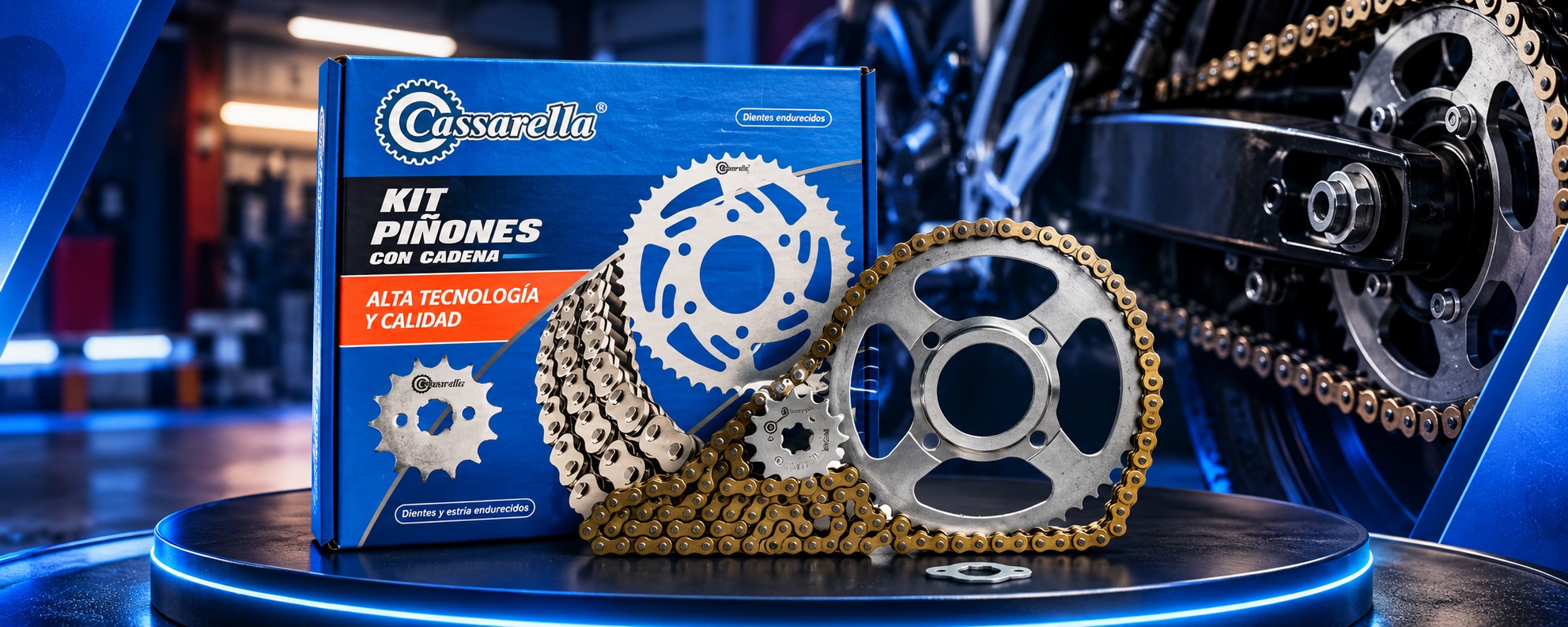 Kit de arrastre Cassarella: piñones con cadena